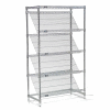 Slant Wire Shelving - 5 Shelves - 48"W x 24"D x 63"H