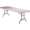Lifetime® Portable Plastic Folding Table, 30" x 96", Almond