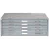 Interion® - Blueprint Flat File Cabinet – 5 Drawer - 41”W – Gray
