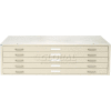 Interion® - Blueprint Flat File Cabinet – 5 Drawer - 54” – Putty