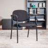 Interion® Guest Chair with Arms - Fabric - Black - Pinehurst Collection