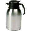 Stainless Steel Lined Vacuum Carafe, 1.9 Liter, Satin Finish/Black Trim