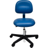 ESD-Safe Vinyl Chair with Nylon Base with Drag Chain Blue