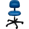 ESD-Safe Vinyl Clean Room Chair with Nylon Base with Drag Chain Blue