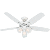 Hunter Fan Builder Plus 52" Indoor Ceiling Fan 53236 - Snow White