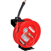 Global Industrial 3/8"x 25' 300 PSI Spring Retractable Steel Hose Reel (With Hose)