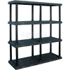 Structural Plastic Vented Shelving, 66"W x 24"D x 75"H, Black