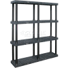 Structural Plastic Vented Shelving, 66"W x 16"D x 75"H, Black