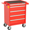 Global Industrial 26-3/8" x 18-1/8" x 37-13/16" 5 Drawer Red Roller Tool Cabinet