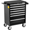 Global Industrial 26-3/8" x 18-1/8" x 37-13/16" 7 Drawer Black Roller Tool Cabinet