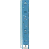 Penco 6321V-1-028KD Door Pull Handle Triple Tier Locker 12x15x24 Unassembled 1 Wide Gray