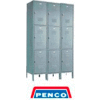 Penco 6319V-3-028KD Door Pull Handle Triple Tier Locker 12x12x24 Unassembled 3 Wide Gray