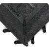 F.I.T. Functional Interlock Solid Tile w/Grit Shield 5/8" Thick 1' x 1' Black - Case of 20 - Pkg Qty 20
