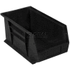 Global Industrial Plastic Stack & Hang Bin, 5-1/2"W x 14-3/4"D x 5"H, Black - Pkg Qty 12