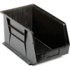 Plastic Stack & Hang Bin, 11"W x 18"D x 10"H, Black - Pkg Qty 4