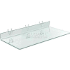 Global Approved 556011 Acrylic Shelf For Pegboard/Slatwall, 20" x 2", Clear