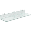 Global Approved 556013 Acrylic Shelf For Pegboard/Slatwall, 20" x 2", Clear