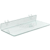 Global Approved 556095 Acrylic Shelf For Pegboard/Slatwall, 16" x 2", Clear