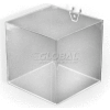 Global Approved 556109 6" Wide Cube Bin For Pegboard/Slatwall, Acrylic, Clear