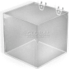 Global Approved 556112 8" Wide Cube Bin For Pegboard/Slatwall, Acrylic, Clear