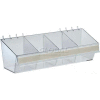 Global Approved 556114 Small Acrylic Divider Bin For Pegboard/Slatwall, 13" x 4", Clear
