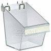 Global Approved 556127 Small Display Bucket W/ C-Channel For Pgbrd/Slatwall 5" x 7" CLR