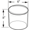 Global Approved 556608 Acrylic Cylinder, 6" x 8", Clear ,1 Piece