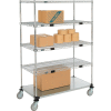 Nexel® Open Sided Wire Stock Picker Truck w/5 Shelves, 800 lb. Capacity, 48"L x 24"W x 69"H