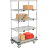 Nexel® Open Sided Wire Stock Picker Truck w/5 Shelves, 1000 lb. Capacity, 36"L x 24"W x 69"H