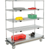 Nexel® Open Sided Wire Stock Picker Truck w/5 Shelves, 1000 lb. Capacity, 60"L x 24"W x 69"H
