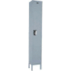 Hallowell UY1588-1 Maintenance-Free Quiet Locker Single Tier 15x18x72 1 Door Ready To Assemble Gray