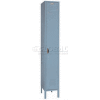 Lyon Single Tier 1 Door Steel Locker With Recessed Handle, 12"Wx18"Dx72"H, Gray, Assembled