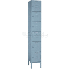 Lyon Six Tier 6 Door Steel Locker With Hasp Handle, 12"Wx18"Dx12"H, Gray, Assembled