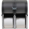 GP Compact Quad Translucent Smoke Vertical Four Roll Coreless Tissue Dispenser - 56744
