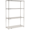 Nexel® E-Z Adjust Chrome Wire Shelving 36"W x 24"D x 63"H