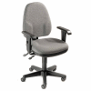 Interion® Task Chair With Mid Back & Adjustable Arms, Fabric, Gray