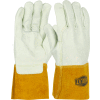Ironcat Heavyweight Top Grain Cowhide MIG Welding Gloves, Ivory, XL, All Leather - Pkg Qty 12