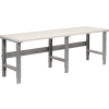 Global Industrial 96x36 Adjustable Height Workbench C-Channel Leg - Laminate Square Edge Gray
