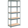 Global Industrial™ Extra Heavy Duty Shelving 36"W x 18"D x 96"H With 5 Shelves, Wood Deck, Gry