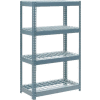 Global Industrial™ Extra Heavy Duty Shelving 36"W x 18"D x 60"H With 4 Shelves, Wire Deck, Gry