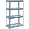 Global Industrial Extra Heavy Duty Shelving 36"W x 18"D x 60"H With 4 Shelves, Wire Deck, Gry