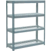 Global Industrial™ Extra Heavy Duty Shelving 48"W x 24"D x 60"H With 4 Shelves, Wire Deck, Gry
