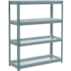 Global Industrial Extra Heavy Duty Shelving 48"W x 24"D x 72"H With 4 Shelves, Wire Deck, Gry