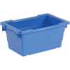 Quantum Cross Stack Nest Tub TUB1711-8 - 17-1/4 x 11 x 8 Blue - Pkg Qty 6