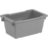 Quantum Cross Stack Nest Tub TUB1711-8 - 17-1/4 x 11 x 8 Gray - Pkg Qty 6