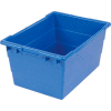 Quantum Cross Stack Nest Tub TUB2417-12 - 23-3/4 x 17-1/4 x 12 Blue - Pkg Qty 6