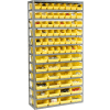 Global Industrial Steel Shelving - Total 72 4"H Plastic Shelf Bins Yellow, 36x12x72-13 Shelves