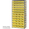 Global Industrial™ Steel Shelving - Total 76 4"H Plastic Shelf Bins Yellow, 36x18x72-13 Shelves