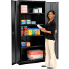 Global Industrial™ Storage Cabinet, Turn Handle, 36"W x 18"D x 78"H, Black, Unassembled