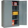 Global Industrial Storage Cabinet, Turn Handle, 48"Wx24"Dx78"H, Gray, Assembled